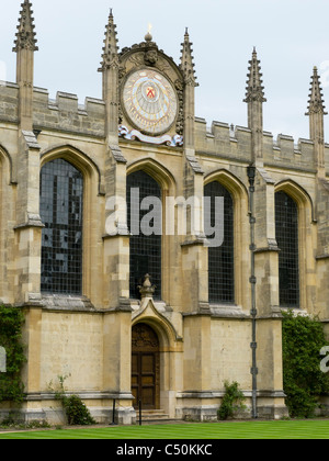 The sundial designed by Christopher Wren at All Souls College in Oxford Stock Photo