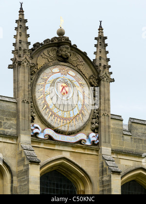 The sundial designed by Christopher Wren at All Souls College in Oxford Stock Photo