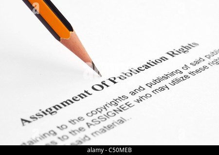 Assignment of publication rights Stock Photo - Alamy