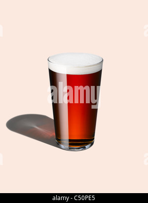 A graphic shot of a pint of beer Stock Photo