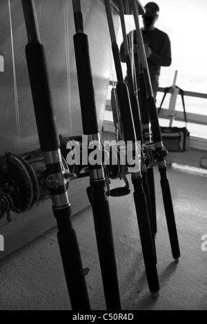 Deep Sea Fishing Reel on a boat during sunrise . High quality photo Stock  Photo - Alamy