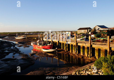 The Fishermans Quay at Brancaster Staithe, Norfolk, England, UK Stock Photo
