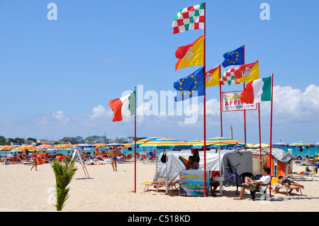 Beach of San Vito Lo Capo, Trapani, Sicily, Italy Stock Photo