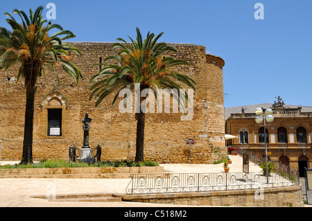 Historical Building, Commenda dei Cavalieri di Malta, Piazza Armerina, Sicily, Italy Stock Photo