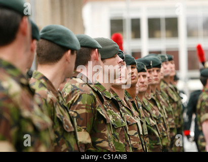 The British Rifles on parade Stock Photo