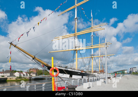 SV Glenlee berthed alongside Riverside Museum Museum of Transport and Travel Yorkhill Quay Glasgow Scotland Stock Photo