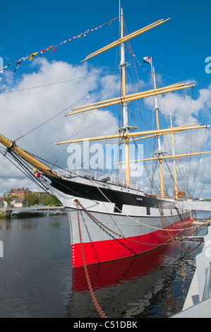 SV Glenlee berthed alongside Riverside Museum Museum of Transport and Travel Yorkhill Quay  Glasgow Scotland Stock Photo