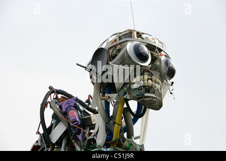 WEEE Man (Waste Electrical and Electronic Equipment), Modern Sculpture, Eden Project, Cornwall, UK. Stock Photo