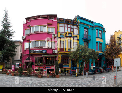 Turkey Istanbul Sultanahmet old town colorful restaurant Stock Photo