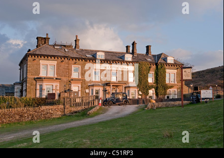 The Cow & Calf Hotel, traditional country pub restaurant (exterior) on high scenic moorland  (Vintage Inns) - Ilkley Moor, West Yorkshire, England, UK Stock Photo