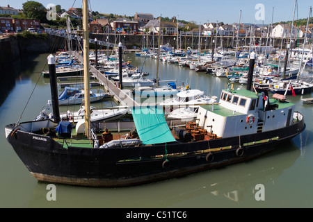 Boats Watchet harbour harbour in Somerset UK Stock Photo