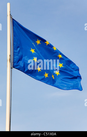 The flag of The European Union flapping in the wind Stock Photo - Alamy