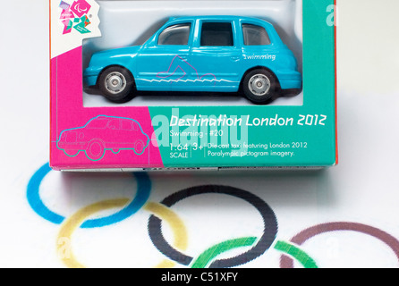 Official London Olympics souvenir model taxi by Corgi: EDITORIAL USE ONLY Stock Photo