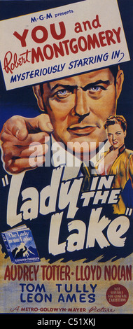 LADY IN THE LAKE 1947 MGM film with Robert Montgomery based on the novel by Raymond Chandler Stock Photo