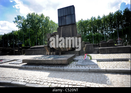 Auschwitz II Birkenau former concentration camp and now a State Museum - International Monument to the victims of Fascism Stock Photo