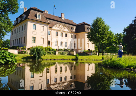 Branitz Castle, Fuerst Pueckler Park, Cottbus, Brandenburg, Germany Stock Photo