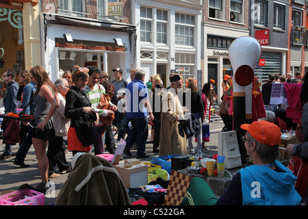 Queens Day Celebrations Amsterdam Stock Photo