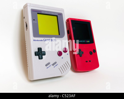 Nintendo Game Boy and Game Boy Color Stock Photo