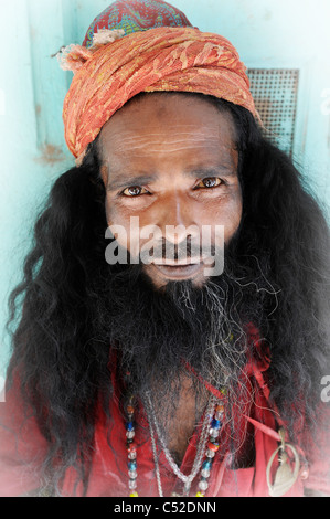 Sufi Fakirs (Muslim holy man) at the annual Urs (death anniversary) of the Sufi saint Moinuddin Chisti Stock Photo