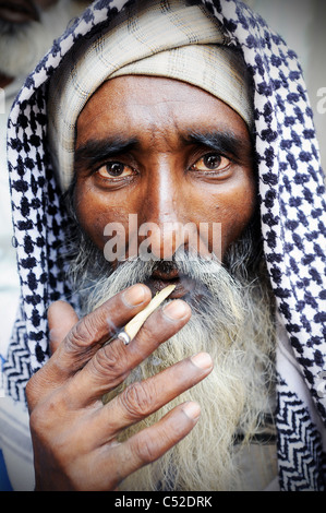 Sufi Fakirs (Muslim holy man) at the annual Urs (death anniversary) of the Sufi saint Moinuddin Chisti Stock Photo