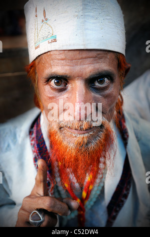 Sufi Fakirs (Muslim holy man) at the annual Urs (death anniversary) of the Sufi saint Moinuddin Chisti Stock Photo