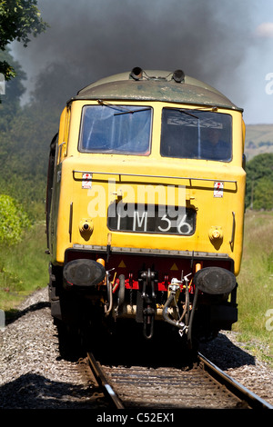 Old railway trains Diesel engines; Class 33 D6586 1955 locomotive at the ELR East Lancashire Railway Heritage Trust Gala Weekend July, 2011 Stock Photo