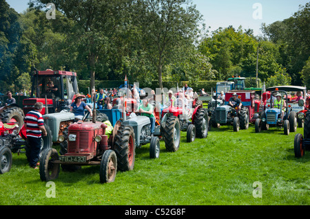 Vintage tractor rally Stock Photo