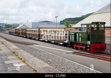 Vale of Rheidol Railway line carriages at Aberystwyth Station, Wales, United Kingdom Stock Photo