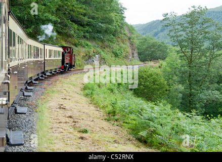 Vale of Rheidol Railway line between Aberystwyth and Devils Bridge, Wales, United Kingdom Stock Photo