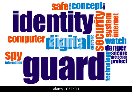 Web security word cloud Stock Photo