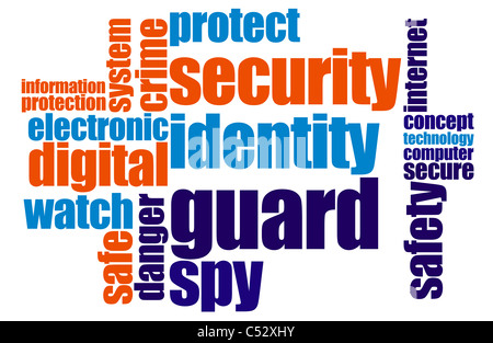Web security word cloud Stock Photo