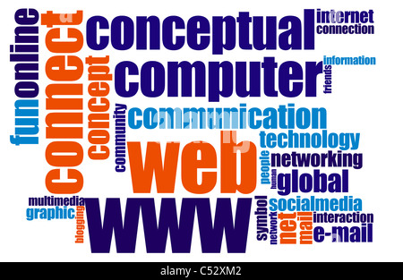 Web security word cloud Stock Photo