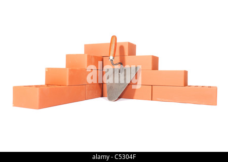 red bricks, photo on the white background Stock Photo