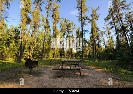 Camping in Meadow Lake Provincial Park, Saskatchewan, Canada Stock ...