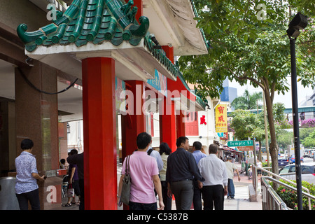 Famous Temple Street in Singapore's Chinatown Stock Photo