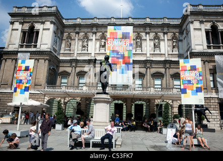 Summer Exhibition at Royal Academy of Arts, Piccadilly, London Stock Photo
