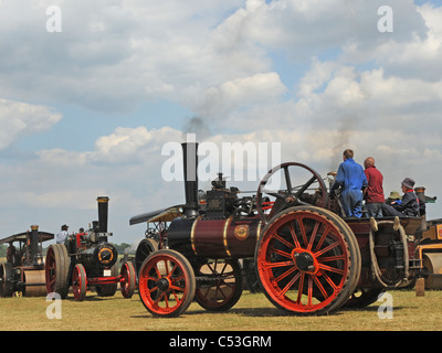 Steam traction engines at Hollowell Steam Rally. Stock Photo