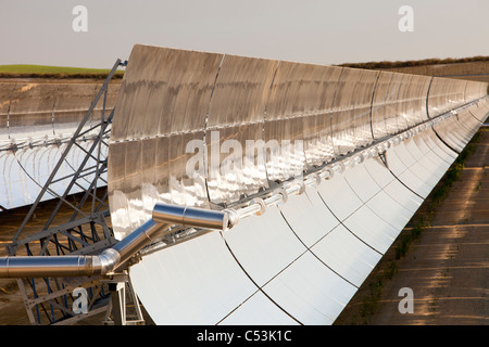 Part of the Solucar solar complex owned by Abengoa energy, in Sanlucar La Mayor, Andalucia, spain. Stock Photo