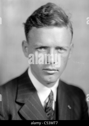 CHARLES LINDBERGH (1902-1974) American pioneer aviator about 1927 Stock Photo
