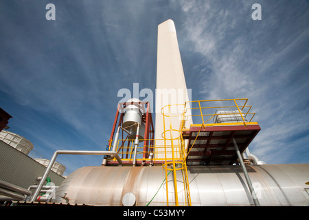 The PS10 solar thermal tower, the only such working solar tower currently in the world. Stock Photo