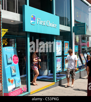 First choice travel agent shop hi res stock photography and images