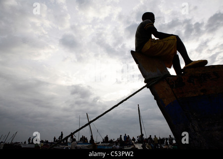 The Kivukoni Fish Market in Dar Es Salaam, Tanzania. Stock Photo