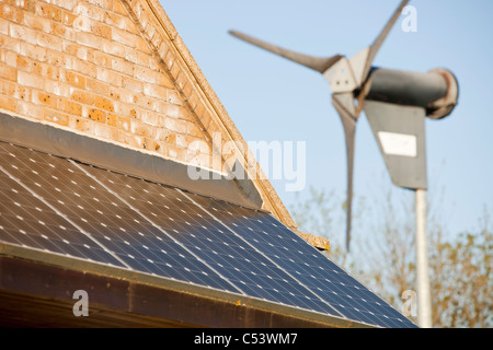 Renewable energy at Cowpen Bewley Woodland Park in Billingham, UK Stock Photo