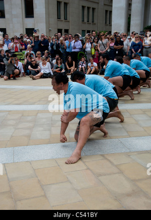 Performing the Haka during the Australasian-themed 2011 City of London Festival, London, England, UK Stock Photo