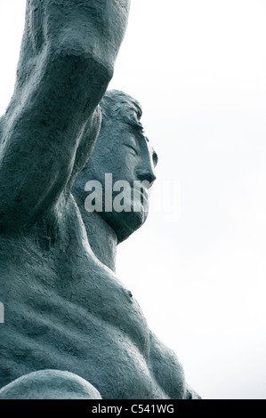 Peace Statue at Nagasaki Peace Park, Nagasaki, Japan Stock Photo