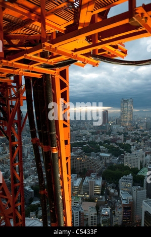 Tokyo city viewed from Tokyo Tower, Japan Stock Photo