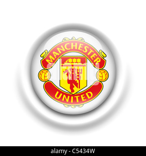 Manchester United flag logo symbol icon Stock Photo