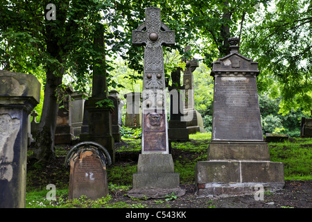 Gravestone of Alexander McCall, designed by Charles Rennie Mackintosh in the Necropolis, Glasgow, Scotland, UK Stock Photo