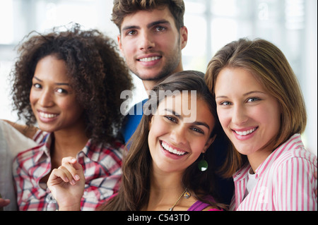 Portrait of multi-ethnic university students standing together Stock Photo