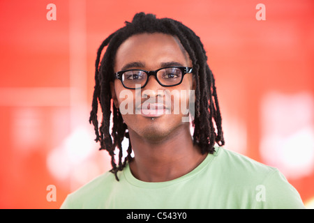 Portrait of a smiling man wearing eyeglasses Stock Photo